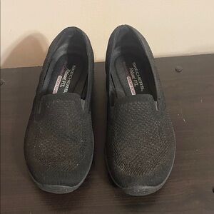Skechers Women's Black Knit Loafers